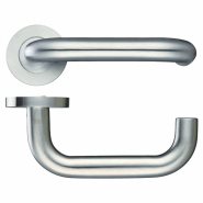 Zoo Return To Door Handle On Rose S/Steel - SAA