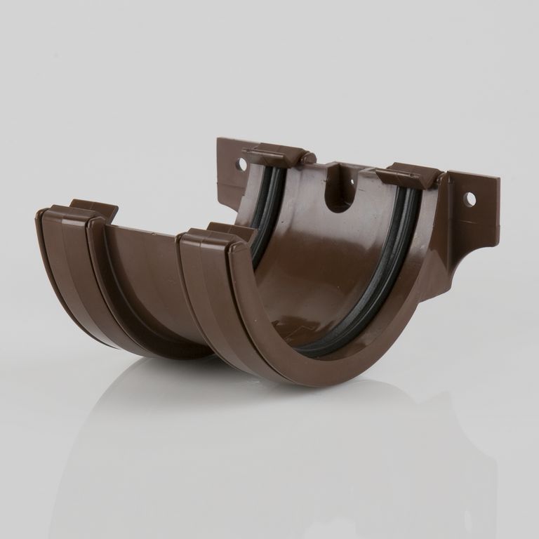 Brett Martin Round Rainwater Union Bracket - Brown