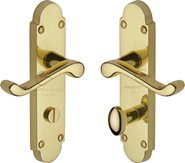 Hertiage Brass Milton Handle On Bathroom Plate Brass