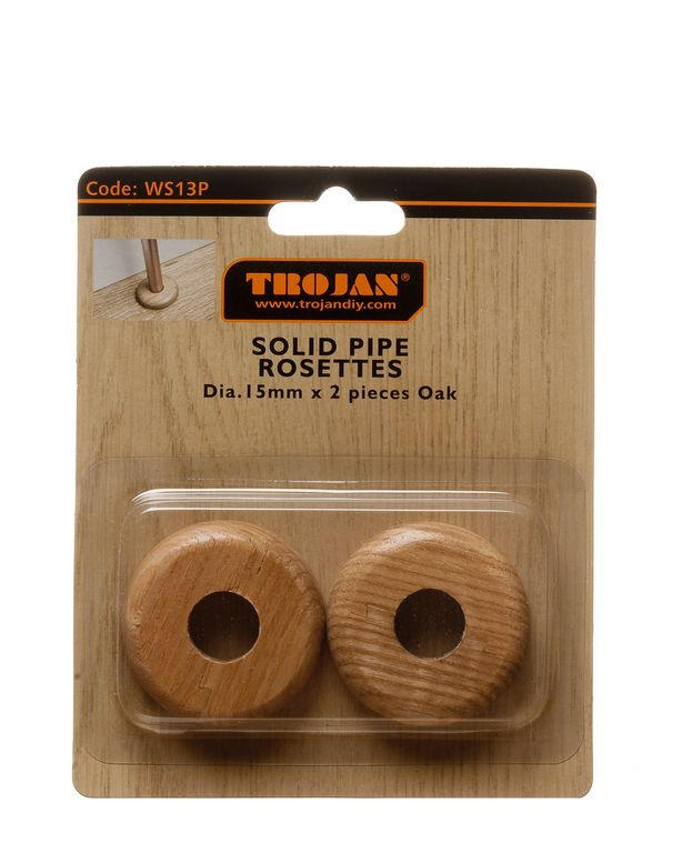 Trojan Solid Pipe Covers Split Solid Wood - Oak