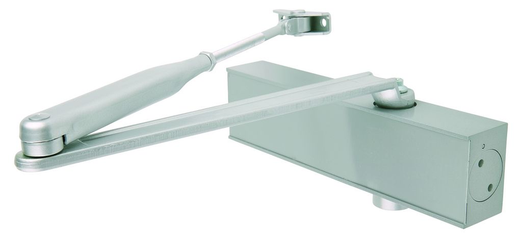 Door Closer Size 2-5 Delayed Action B/Check Silver Arms Silver