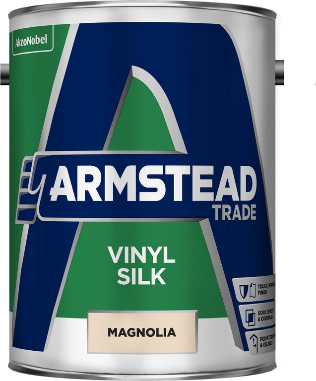 Armstead 5 Ltr Trade Paint Vinyl Silk - Magnolia