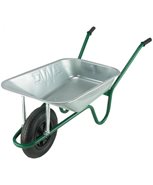 Walsall Wheelbarrow Galvanised Silver 85L