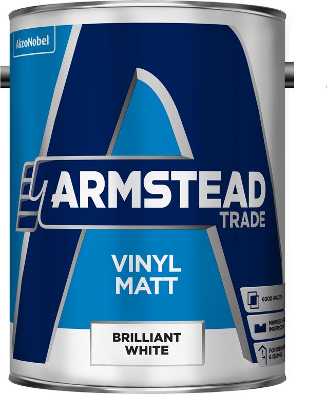 Armstead 5 Ltr Trade Paint Vinyl Matt - Brilliant White