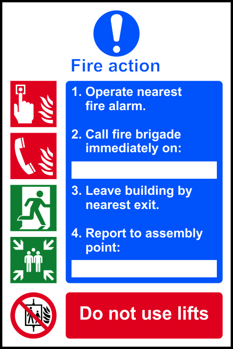 Cent Sign Fire Action Procedure