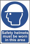 Cent Sign Safety Helmets Must Be Worn