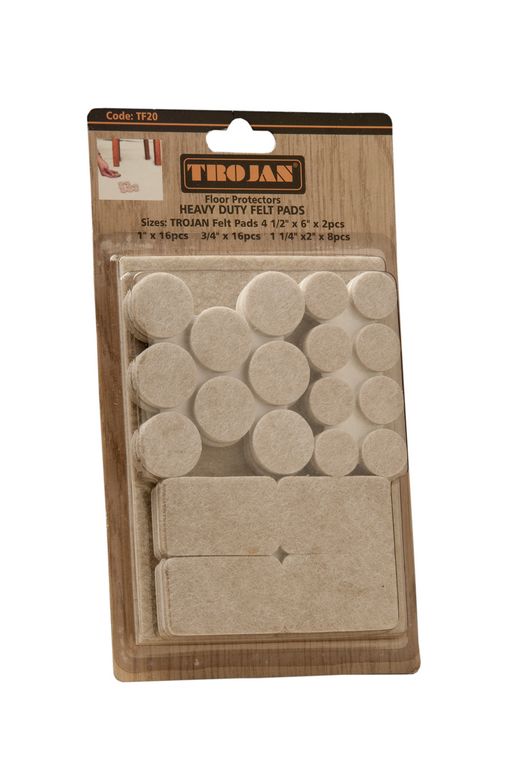 Trojan Floor Protection Felt Pads - Natural