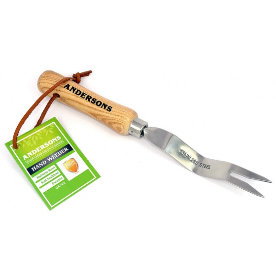 Anderson Wood & Stainless Steel Hand Weeder