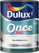 Dulux 2.5 Ltr Dulux Paint Once Gloss - Brilliant White