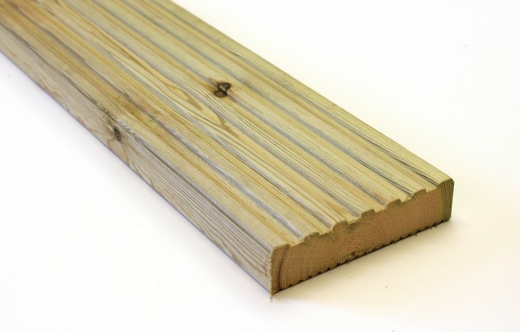 1.8m to 3.6m Pressure Treated Decking Board Softwood Timber 125mm x 33mm 