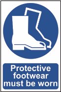 Cent Sign Protective Footwear Must Be..