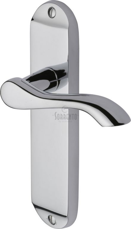 Sorrento Aurora Handle On Latch Plate Polished Chrome